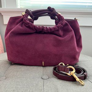 THACKER Convertible Small Suede Satchel